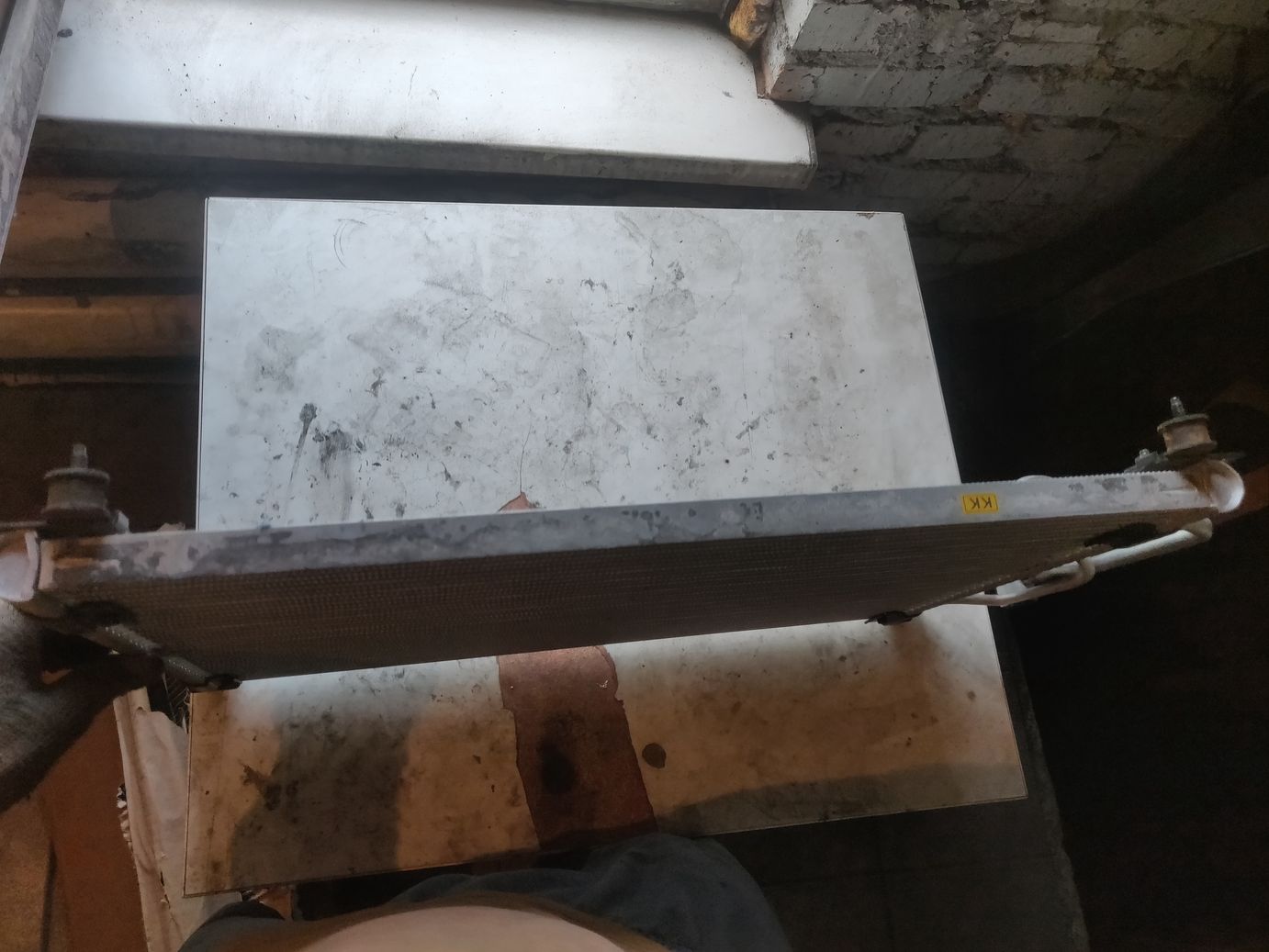 Радиатор кондиционера с осушителем на а/м Chevrolet Lanos