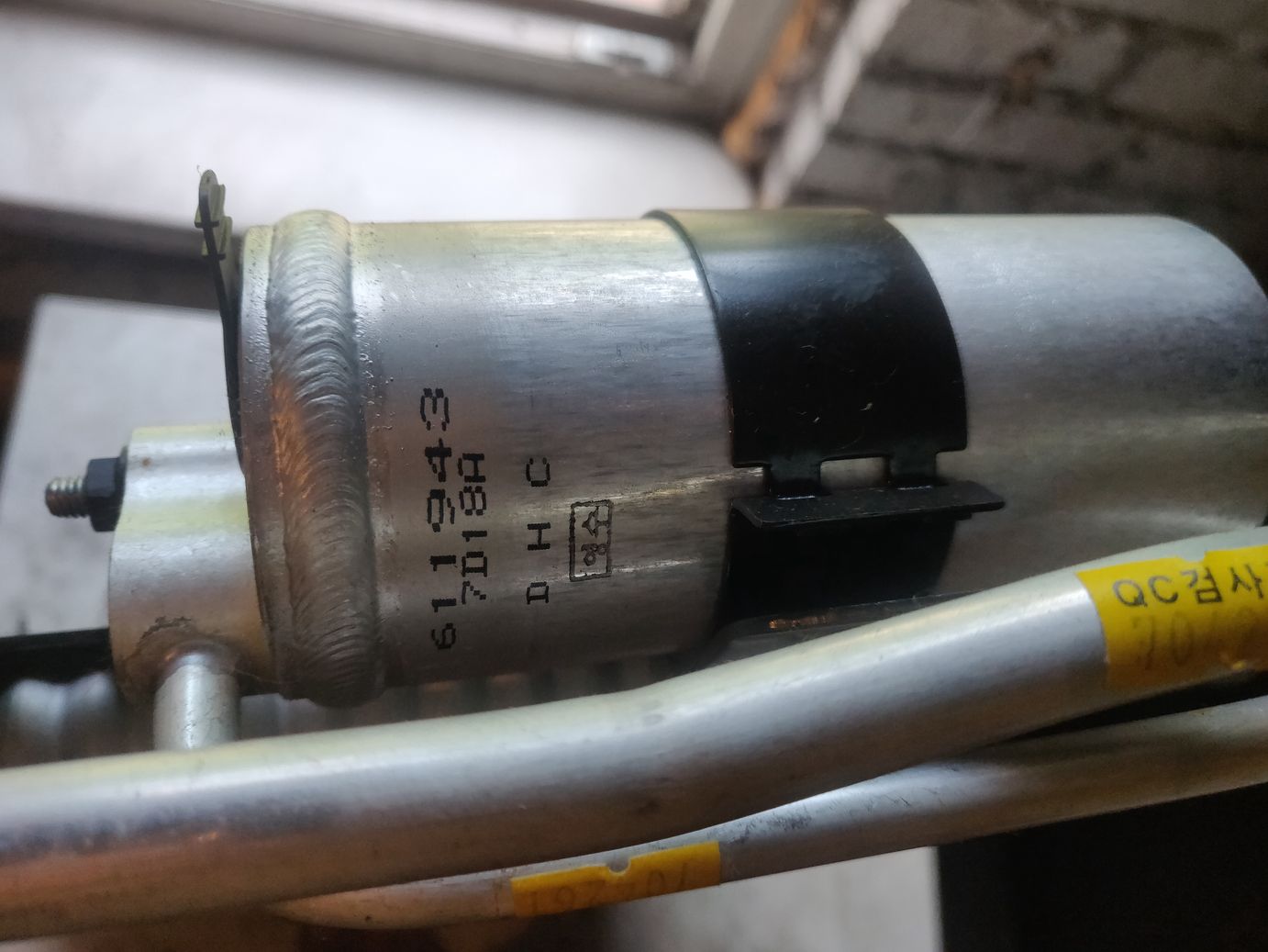 Радиатор кондиционера с осушителем на а/м Chevrolet Lanos