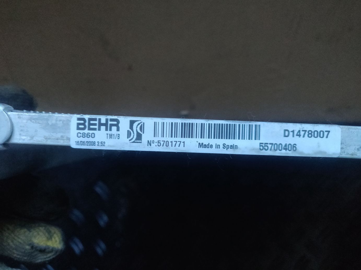 Радиатор кондиционера с осушителем GM для а/м Opel Corsa D