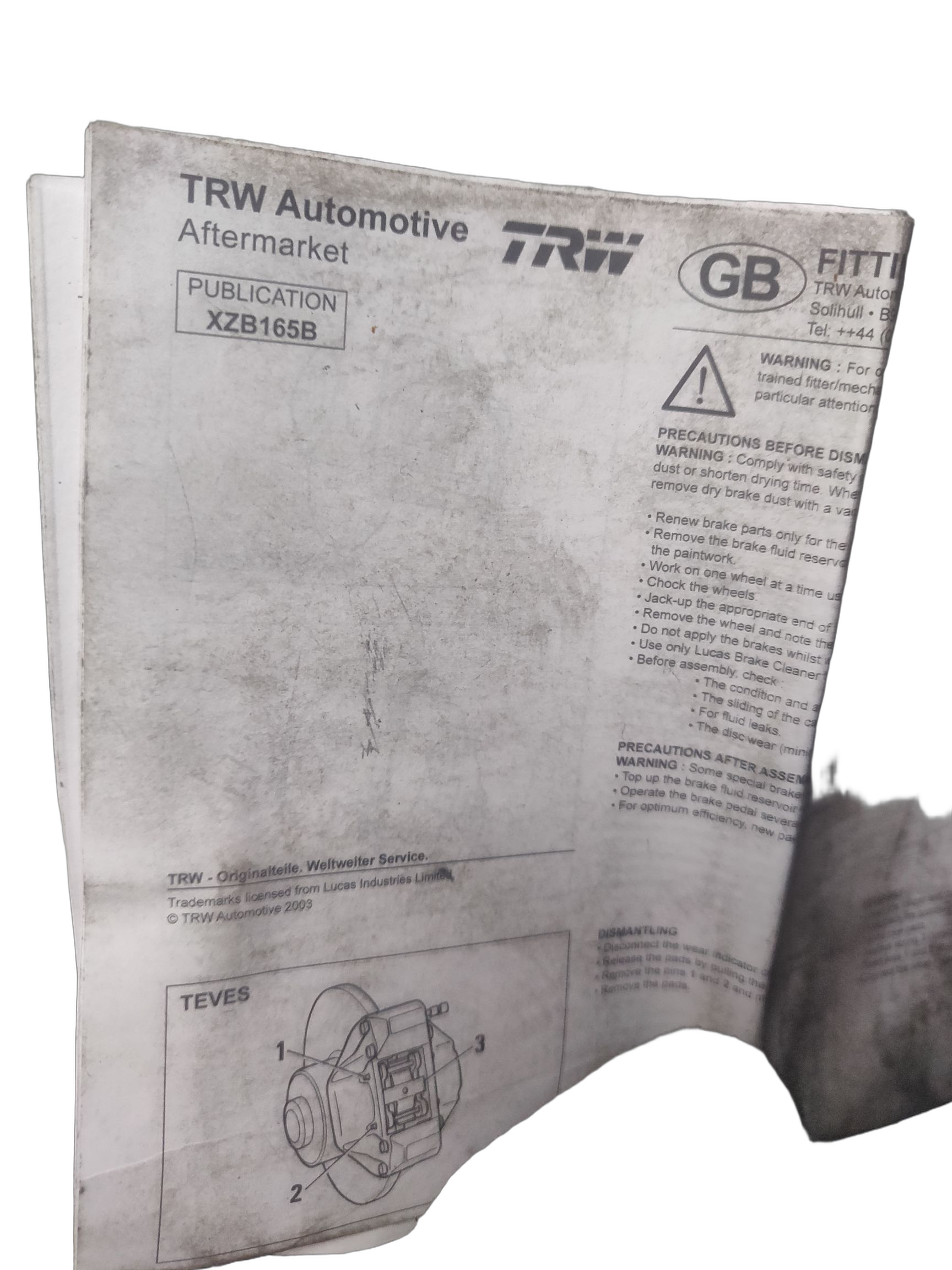 Колодки тормозные дисковые передние, комплект "Cotec", TRW на OPEL Astra G, Zafira A