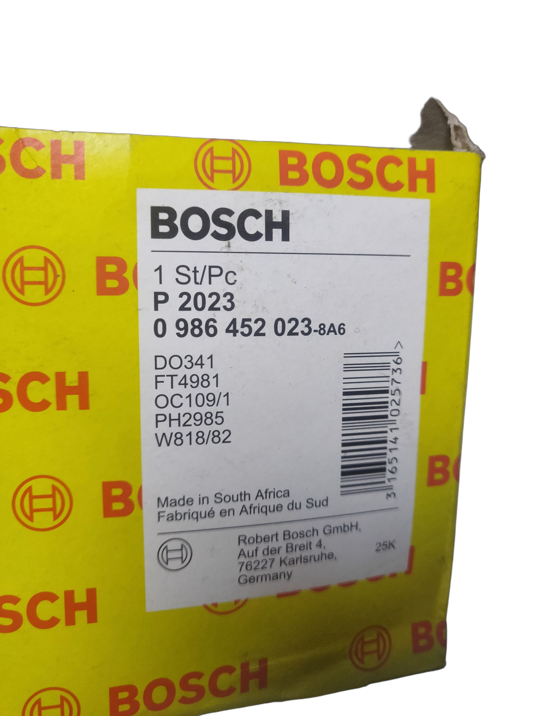 Фильтр масляный Bosch