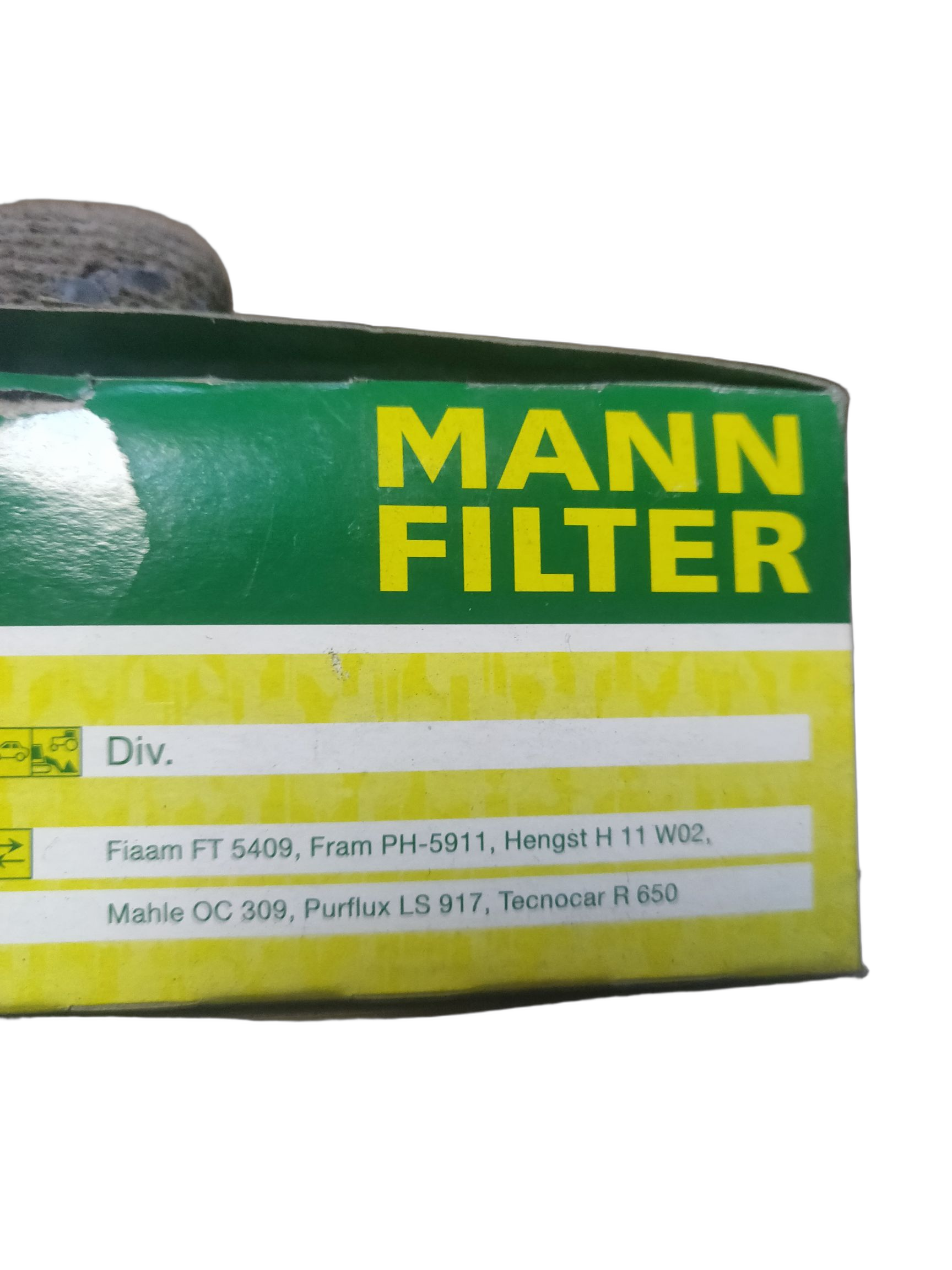 Фильтр масляный двигателя MANN-FILTER